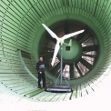 Otevřený aerodynamický tunel IAG, UNI Stuttgart – instalace větrné elektrárny