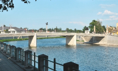 Tyršův most přes řeku Bečvu v Přerově