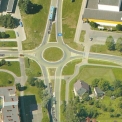 Obr. 3 – Pohled na řešenou okružní křižovatku