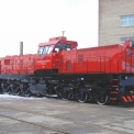 Hybridní lokomotiva typu TEM35 se dvěma zdroji energie – spalovacím motorem Caterpillar C18 a superkapacitorem Elton