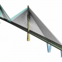 Výpočet – prutový model mostu
