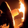 Působení plamene vypalovací pece