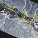 Obr. 2 – Satelitní snímek lokality s vyznačením vybraných přehradních profilů