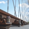 Moderní upevňování tramvajových kolejí na Trojském mostě
