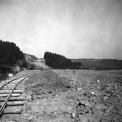 Těleso dálnice v údolí řeky Blanice, léto 1941