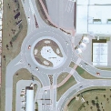 Obr. 2 – Turbo‑okružní křižovatka u nákupního centra Olympia (zdroj: www.mapy.cz)