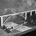 Model definitivního řešení nového mostu v Podolsku (1938)