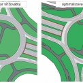 Obr. 6 – Navržený a optimalizovaný tvar křižovatky (koncepční řešení)