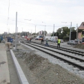 RTT Vinohradská – metro Želivského – pokládka konstrukce na pražcích