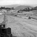 Stavba dálnice u obce Žernovník (1940)
