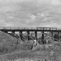 Provizorní dřevěný most pro stavební drážku (1940)