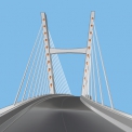 Obr. 5 – Zavěšený most – konstrukční uspořádání