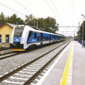 Nové RegioPantery v kombinaci s modernizovanou tratí umožní zvýšení rychlosti na 160 km/h. (foto: Skanska a. s.)