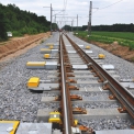 Pohled na jednu z nejdelších výhybek na českých tratích – měří 94 m. (foto: Skanska a. s.)