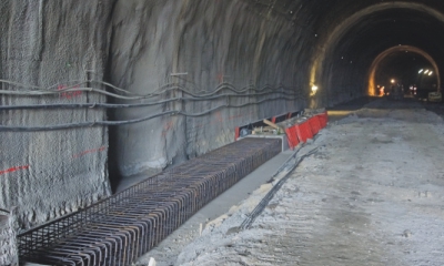 Tunel Považský Chlmec – zahájení prací na definitivním ostění tunelu