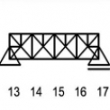 Obr. 2 – Statické schéma mostu (ocelová konstrukce)