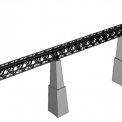 Obr. 4 – 3D tělesový model ocelové konstrukce v grafickém software (detail 3D modelu)