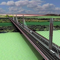 Most přes řeku Dunaj – vizualizace AAKH