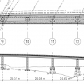 Obr. 2 – Půdorys a podélný řez mostu 2-2043-11