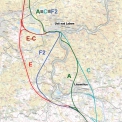 Výsledné a detailně prověřené trasy A, C, F2 a E (doporučené jsou trasy A, resp. C)