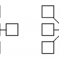 Obr. 3 – Příklad propojení uzlů spojnicemi. Různé typy propojení definují možnosti pohybu mezi jednotlivými uzly.