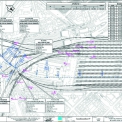 Obr. 2 – Situace na severní straně stanice Atocha. Modrá čerchovaná linie vyznačuje „provizorní“ tunel. (zdroj: Adif Alta Velocidad)