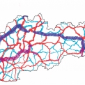 Obr. 13 – Zatížení silniční sítě – scénář BAU 2050