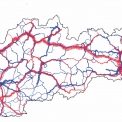 Obr. 15 – Zatížení sítě veřejné dopravy – scénář BAU 2050