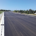 Srpen 2017 – pohled na ložnou vrstvu asfaltu ACL v délce 2,6 km na hlavní trase dálnice
