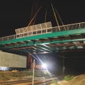 Nový silniční most nad železničním koridorem Brno – Břeclav v žkm 90,766 u obce Ladná