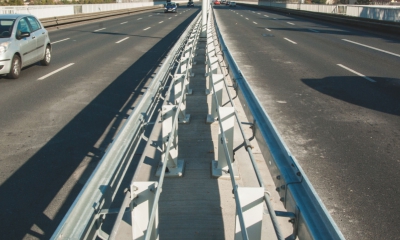 Silniční záchytné systémy OMO při opravě Nuselského mostu v Praze