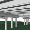 Obr. 3 – Most z tyčových prefabrikátů modelovaný celý v programu v Easy Bridge