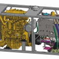 3D-Sestava motoru CAT s hydraulickým pohonem CHVALIS