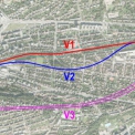 Varianty tunelových tras v úseku Dejvice – Veleslavín