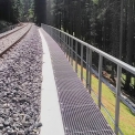 MEA - Šumavská železniční trať s kompozitními lávkami a zábradlím