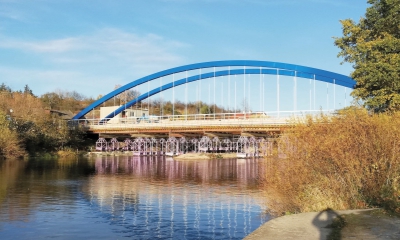 Most přes řeku Orlici v městské části Hradec Králové – Svinary