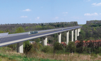Most přes údolí Gottleuby (Gottleubatalbrücke) v Pirně se představuje