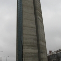 Velín MO na Strahově - komíny pro odvod znečistěného vzduchu z tunelu Strahov.