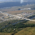Letecký pohled – napojení MÚK Strakonická (SOKP 514) na most přes Vltavu (SOKP 513)