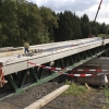 Příčný přesun nosné konstrukce železničního mostu u Českých Velenic