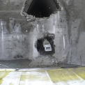 Prorážka dolní opěrové štoly tunelu II