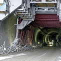 Sekundární ostění tunelu II s připraveným bedněním mezistropu