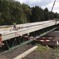 Most po dokončení přesunu a demontáži drah