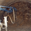Olbramovický tunel, čelba tunelu před nástřikem betonu (foto: Pavel Halla)