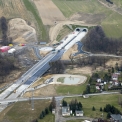 Výstavba tunelu na dálnici D1 u obce Klimkovice