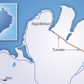 Mapa Islandu a vyznační místa realizace projektu