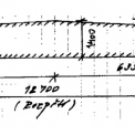 Obr. 1 – Podélné schéma původní železobetonové desky