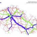 Obr. 1 – Kartogram prognózovaných intenzit automobilové dopravy