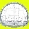 Obr. 1 – Příčný řez tunelu se spodní klenbou