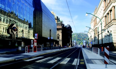 Rekonstrukce tramvajové trati Národní – Spálená v Praze
